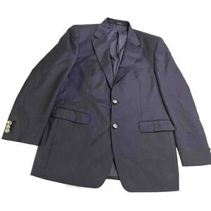 Ralph Lauren Designer Preppy‎ Mens 42L Blue Sports Coat Jacket Suit Blazer Top